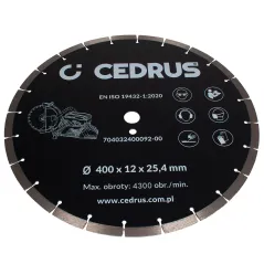 Tarcza diamentowa Cedrus przecinarka spalinowa CEDPC400-94