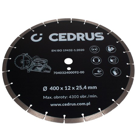 Tarcza diamentowa Cedrus przecinarka spalinowa CEDPC400-94