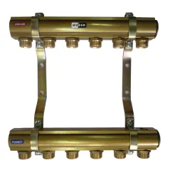 Rozdzielacz do C.O. 1" 9 sekcji HU-RW-9N Duro System – mosiądz