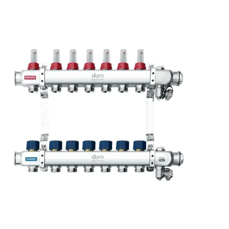 DURO SYSTEM rozdzielacz do ogrzewania podłogowego 1" R-7 sekcji