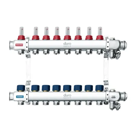 Duro System rozdzielacz do ogrzewania podłogowego 1" 8 sekcji