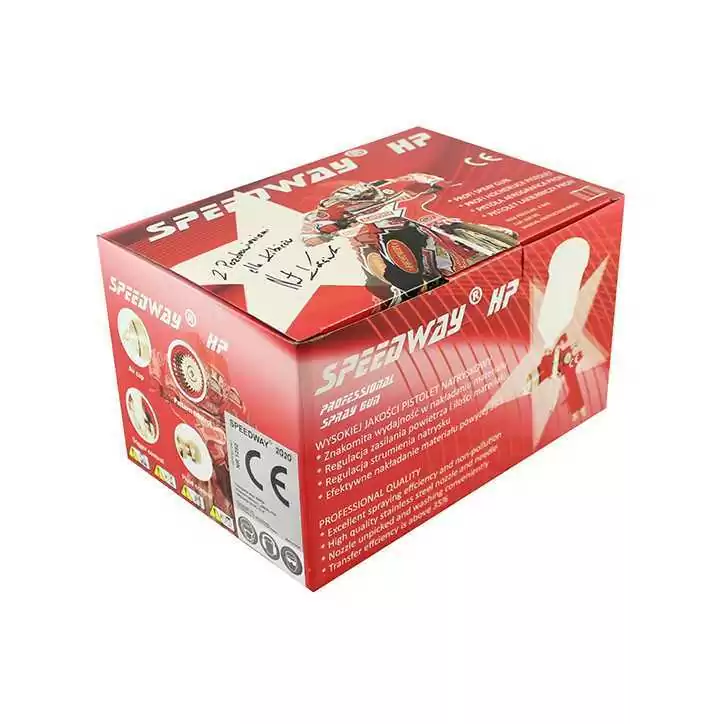 Pistolet lakierniczy SPEEDWAY czerwony HP 2.5mm Pistolet lakierniczy SPEEDWAY czerwony HP 2.5mm