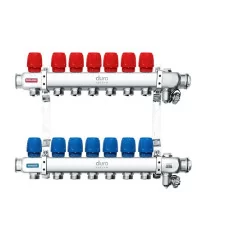 DURO SYSTEM-ROZDZIELACZ Z ZAWORAMI REGULACYJNYMI R-7 SEKCJI