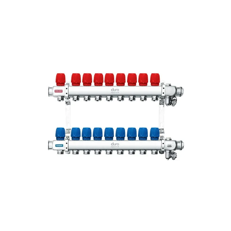 DURO SYSTEM-ROZDZIELACZ Z ZAWORAMI REGULACYJNYMI R-9 SEKCJI