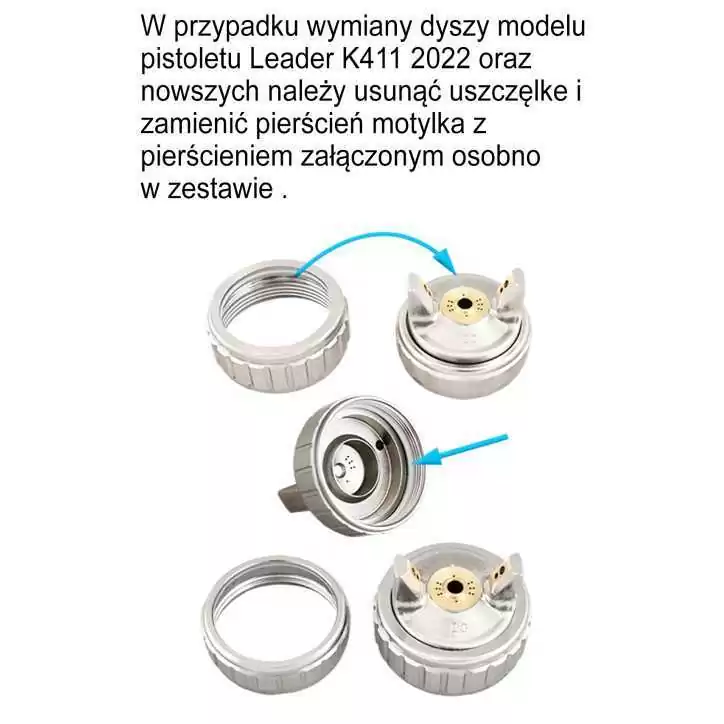 Zestaw dysz do pistoletu lakierniczego LEADER LVLP 1.2mm MODEL 1999-2021