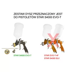 Zestaw dysz do pistoletu lakierniczego STAR EVO-T 2.5mm GOLD 2016