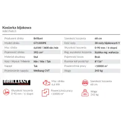 Kosiarka bijakowa Weibang WBGT6813 do profesjonalnego użytku