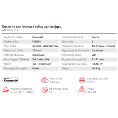 Kosiarka Weibang WB567SK V-R z napędem i rolką ugniatającą