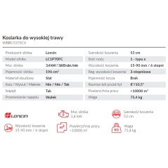 Kosiarka mulczująca Weibang WBBC537SCV - wydajna i trwała