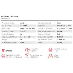 Kosiarka żyłkowa Weibang WBLT567SLC z napędem