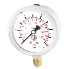 Manometr 63mm GLICERYNA 1/4' dolny 10bar