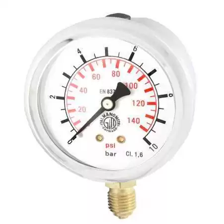 Manometr 63mm GLICERYNA 1/4' dolny 10bar