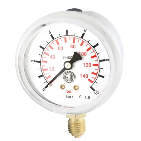 Manometr 63mm GLICERYNA 1/4' dolny 10bar