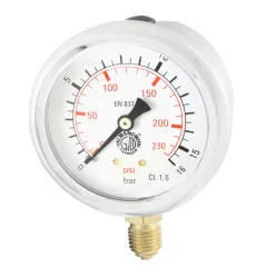 Manometr 63mm GLICERYNA 1/4' dolny 16bar
