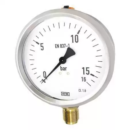 Manometr 100mm GLICERYNA 1/2' 16bar