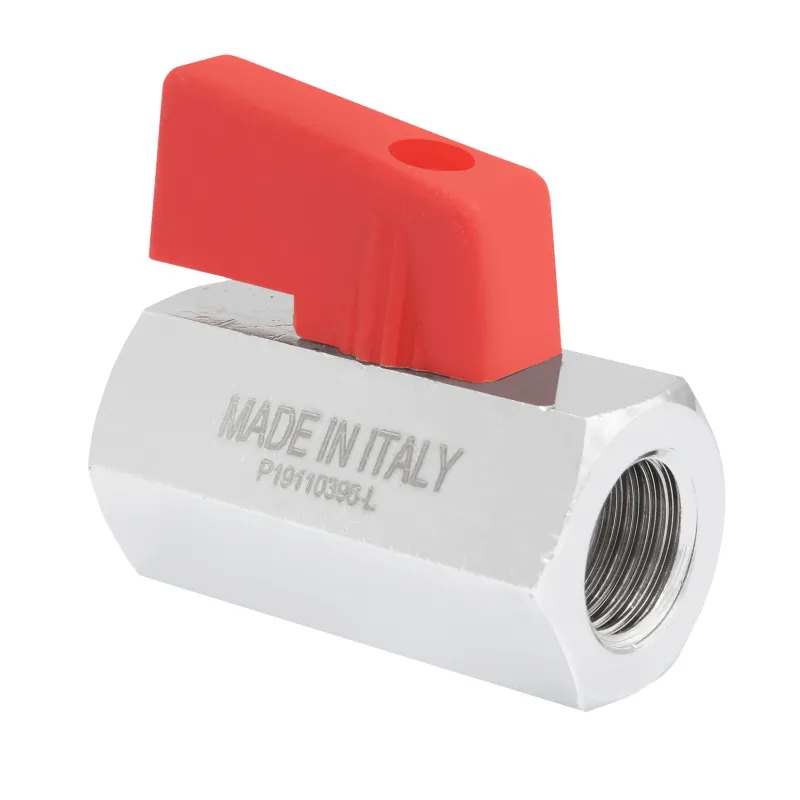 Zawór kulowy 1/4' MINI czerwona rączka Zawór kulowy 1/4' MINI czerwona rączka