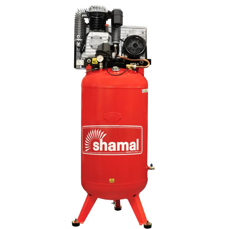 Sprężarka tłokowa kompresor Shamal FTV 750/270 K30 4kW 400V 10 bar pionowy zbiornik Sprężarka tłokowa kompresor Shamal FTV 750/270 K30 4kW 400V 10 bar pionowy zbiornik