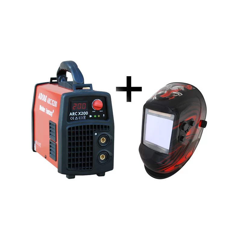 Spawarka ARC MMA ADORE X/200 IGBT Welder Fantasy + przyłbica samościemniająca 3037