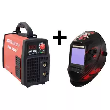 Spawarka ARC MMA ADORE X/180 IGBT Welder Fantasy + przyłbica samościemniająca 3037