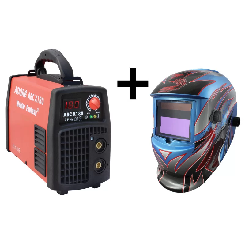Spawarka ARC MMA ADORE X/180 IGBT Welder Fantasy + przyłbica samościemniająca 3035