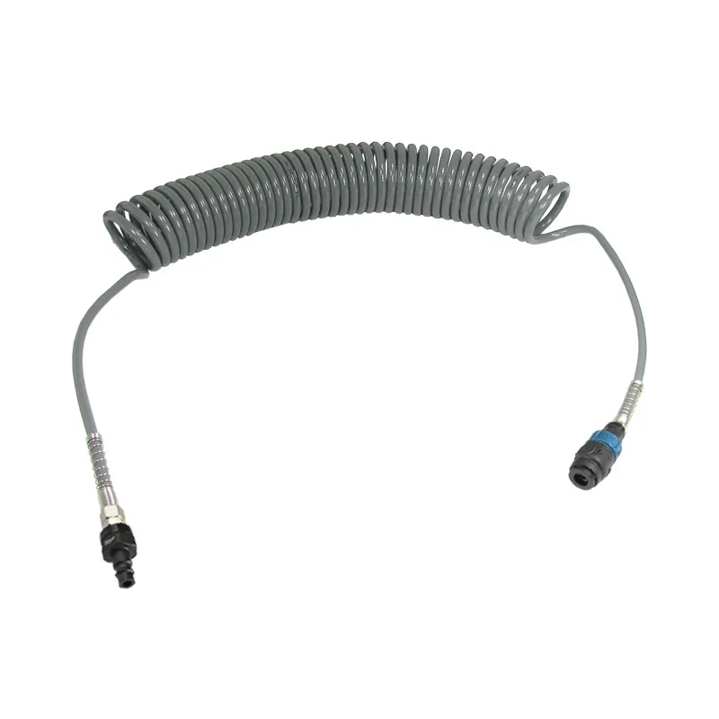 Wąż spiralny przewód PU - poliuretan 12x8mm 5m bezpieczne szybkozłącze