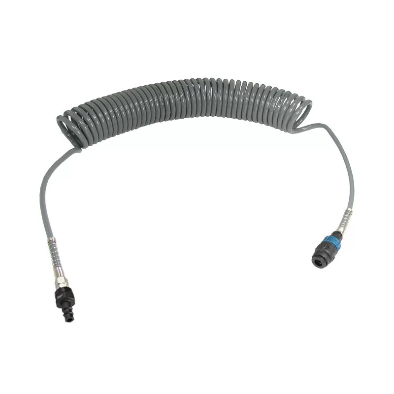 Wąż spiralny przewód PU - poliuretan 12x8mm 10m bezpieczne szybkozłącze