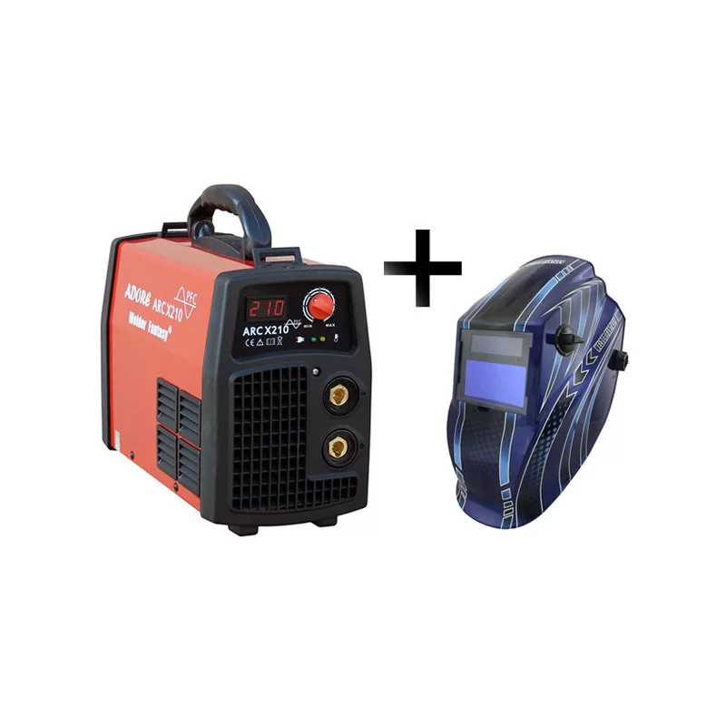 Spawarka ARC MMA ADORE X/210 IGBT Welder Fantasy + przyłbica TECMEN T-700