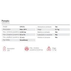 Pompka akumulatorowa Cedrus CEDCP57LI