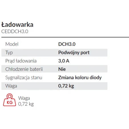 Ładowarka podwójna Cedrus CEDDCH3.0
