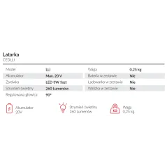 Latarka Cedrus CEDLLI