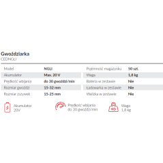 Gwoździarka Cedrus CEDNGLI