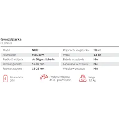 Gwoździarka Cedrus CEDNGLI