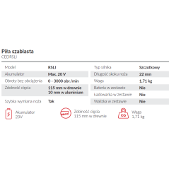 Piła szablasta Cedrus CEDRSLI