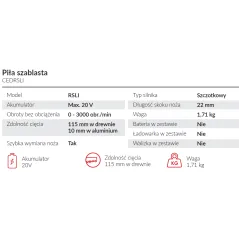 Piła szablasta Cedrus CEDRSLI