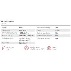 Piła tarczowa Cedrus CEDCSLI