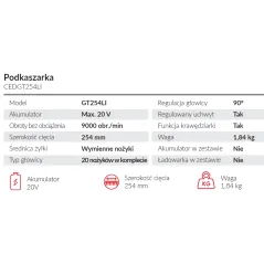 Podkaszarka akumulatorowa Cedrus CEDGT254LI - moc i precyzja