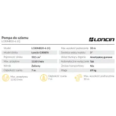 Pompa do szlamu Loncin LC80NB20-6.1Q