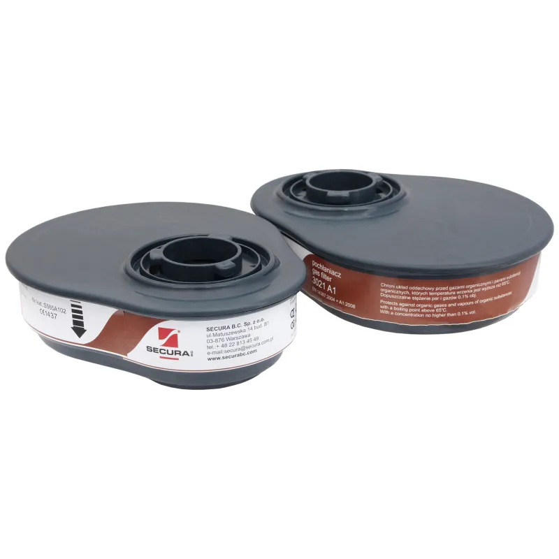 SECURA 3100 komplet pochłaniaczy A1 na jedną maskę 3100. SECURA 3100 komplet pochłaniaczy A1 na jedną maskę 3100.