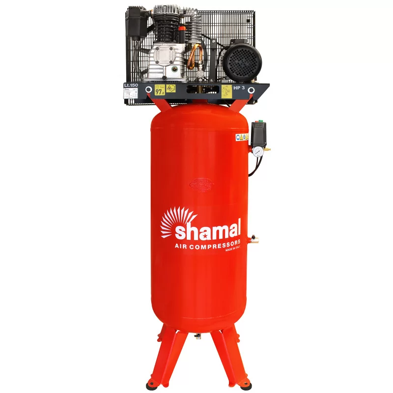 Sprężarka tłokowa kompresor Shamal FTV 340/150 K18 2.2kW 400V 10 bar pionowy zbiornik