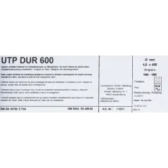 Bohler MMA elektroda spawalnicza do napawania DUR 600 4.0x450/5.9paczka/23.6karton (cena za 1 paczkę)