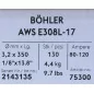 Bohler MMA elektroda spawalnicza chromowo-niklowa 308L 3.2x350/4.4paczka/17.6karton (cena za 1 paczkę) Bohler MMA elektroda spawalnicza chromowo-niklowa 308L 3.2x350/4.4paczka/17.6karton (cena za 1 paczkę)