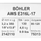 Bohler MMA elektroda spawalnicza chromowo-niklowa 316L 3.2x350/4.5paczka/18.0karton (cena za 1 paczkę)