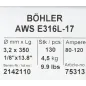 Bohler MMA elektroda spawalnicza chromowo-niklowa 316L 3.2x350/4.5paczka/18.0karton (cena za 1 paczkę) Bohler MMA elektroda spawalnicza chromowo-niklowa 316L 3.2x350/4.5paczka/18.0karton (cena za 1 paczkę)