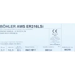 Bohler MIG drut spawalniczy 316LSi chromowo-niklowy 0.8X15kg szpula (cena za 1 szpulę)
