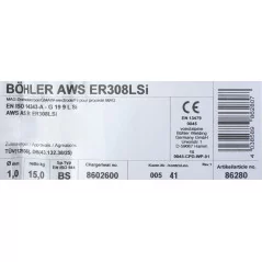 Bohler MIG drut spawalniczy 308LSi chromowo-niklowy 1.0X15kg szpula (cena za 1 szpulę)