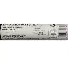 Bohler TIG drut spawalniczy pręt TIG 316L chromowo-niklowy 2.0x1000/opk. 5kg (cena za 1kg)