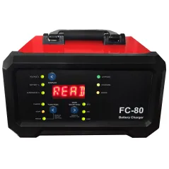 Mikroprocesorowy prostownik do akumulatorów samochodowych z funkcją rozruchu 12V/24V 80A FC-80