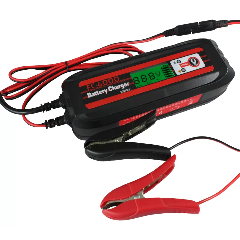 Mikroprocesorowy prostownik do akumulatorów samochodowych 6V/12V FC-4000 Mikroprocesorowy prostownik do akumulatorów samochodowych 6V/12V FC-4000