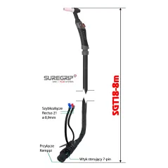 TIG UCHWYT SGT18 FLEX KE MLS 8m