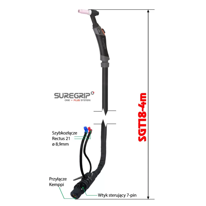 TIG UCHWYT SGT18 FLEX KE MLS, str125 TIG UCHWYT SGT18 FLEX KE MLS, str125